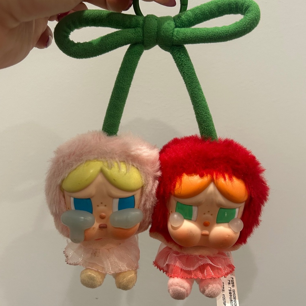 Cry baby cherry keychain